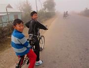 enfants à vélo