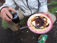 crèpe au chocolat au camp