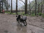 piste et pluie